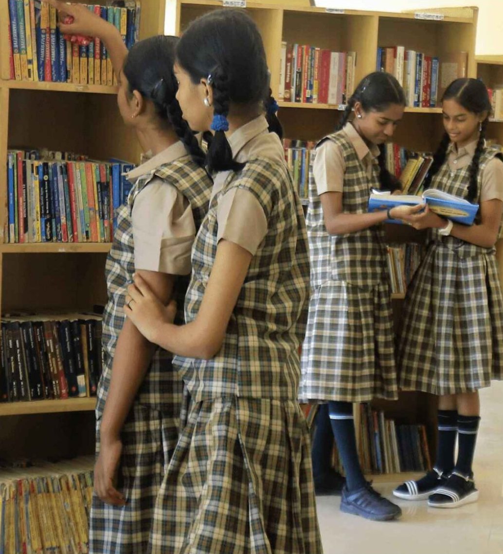 Happy students at Alagar Public School